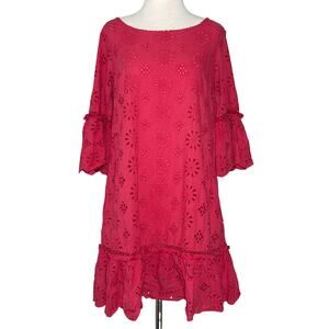 Pink Eyelet Dress SZ 10 by Anthropologie